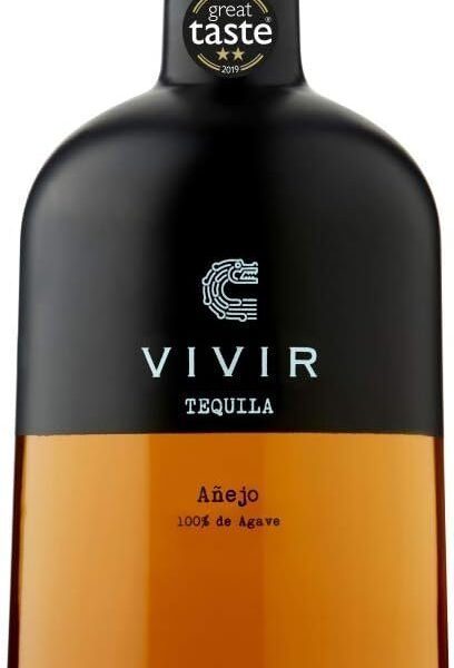VIVIR Tequila Añejo – Award-winning Tequila Made With 100% Blue Weber Agave, Aged 18 Months In Bourbon Barrels, An Exotic Palate Of Smoky Oak, Burnt Bananas & Rich Chocolate, 70cl, 40% ABV